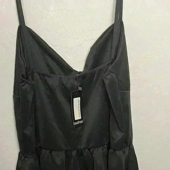 Boohoo Black Plus Scuba Sweetheart Skater Dress US 24 NWT - Picture 9 of 10